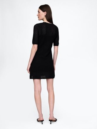 Pointelle-Kleid aus Leinenmischung