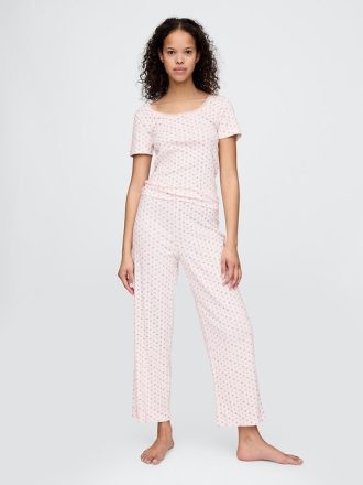 Pointelle-Pyjama-Oberteil