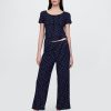 Pointelle-Pyjama-Oberteil