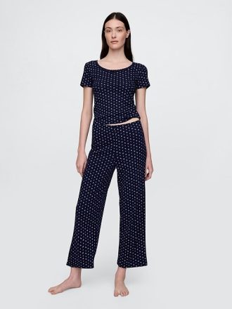 Pointelle-Pyjama-Oberteil
