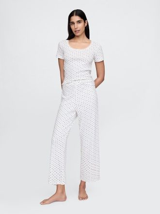Pointelle-Pyjama-Oberteil