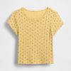 Pointelle-Ripp-T-Shirt für Babys und Kleinkinder Pointelle-Ripp-T-Shirt für Babys und Kleinkinder