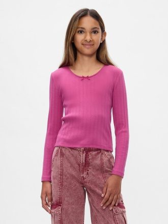 Pointelle-T-Shirt für Kinder