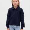 Polo-Sweatshirt aus French Terry mit Spitzenbesatz für Kinder Polo-Sweatshirt aus French Terry mit Spitzenbesatz für Kinder