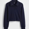 Polo-Sweatshirt aus French Terry mit Spitzenbesatz für Kinder Polo-Sweatshirt aus French Terry mit Spitzenbesatz für Kinder