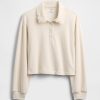 Polo-Sweatshirt aus French Terry mit Spitzenbesatz für Kinder Polo-Sweatshirt aus French Terry mit Spitzenbesatz für Kinder