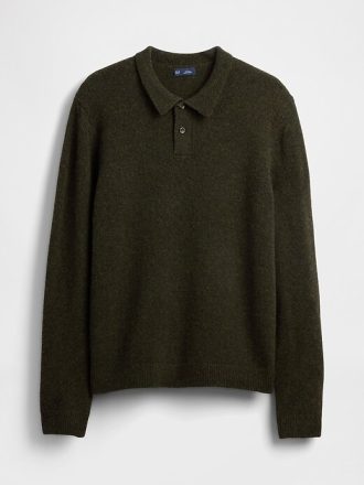 Polopullover aus Merinowollmischung