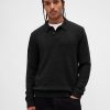 Polopullover aus Merinowollmischung Polopullover aus Merinowollmischung