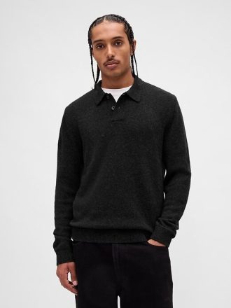 Polopullover aus Merinowollmischung