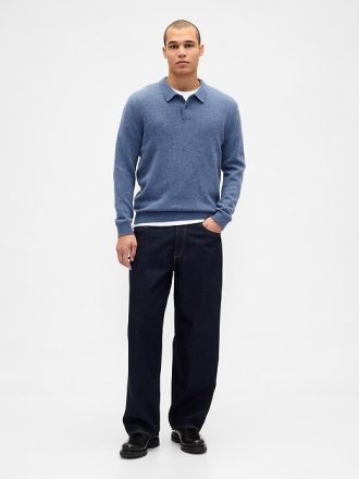 Polopullover aus Merinowollmischung