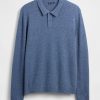 Polopullover aus Merinowollmischung Polopullover aus Merinowollmischung