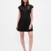 Popeline-Hemdkleid mit Nähten Popeline-Hemdkleid mit Nähten