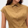 Popeline-Hemdkleid mit Nähten Popeline-Hemdkleid mit Nähten