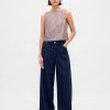 Popeline-Tanktop mit U-Boot-Ausschnitt und Muschelmuster Popeline-Tanktop mit U-Boot-Ausschnitt und Muschelmuster