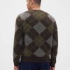 Pullover mit gebürstetem Argyle-Muster Pullover mit gebürstetem Argyle-Muster