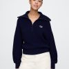 Pullover mit halbem Reißverschluss aus 100 % Baumwolle