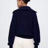 Pullover mit halbem Reißverschluss aus 100 % Baumwolle
