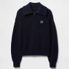 Pullover mit halbem Reißverschluss aus 100 % Baumwolle