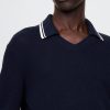 Pullover mit Johnny-Kragen Pullover mit Johnny-Kragen