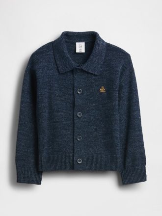 Pullover mit Kragen und Knopfleiste vorne für Babys und Kleinkinder