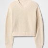 Pullover mit V-Ausschnitt und Shaker-Stich aus 100 % Baumwolle Pullover mit V-Ausschnitt und Shaker-Stich aus 100 % Baumwolle