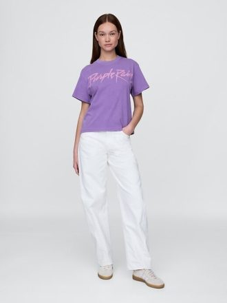 Purple Rain – Lässiges Grafik-T-Shirt