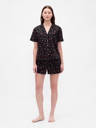 Pyjama-Boxershorts aus Popeline