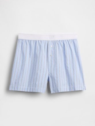 Pyjama-Boxershorts aus Popeline mit Logo