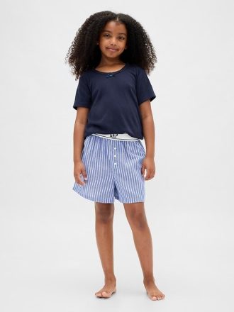 Pyjama-Boxershorts aus recyceltem Flanell für Kinder