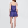Pyjama-Camisole-Set mit Spitzenbesatz