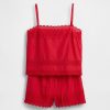Pyjama-Camisole-Set mit Spitzenbesatz Pyjama-Camisole-Set mit Spitzenbesatz