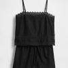 Pyjama-Camisole-Set mit Spitzenbesatz Pyjama-Camisole-Set mit Spitzenbesatz