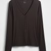 Pyjama-Cardigan mit Mini-Ripp