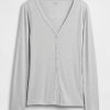 Pyjama-Cardigan mit Mini-Ripp