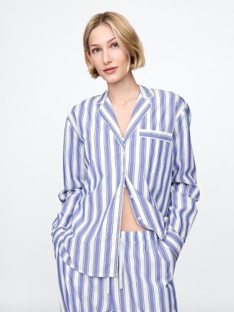 Pyjama-Hemd aus Popeline