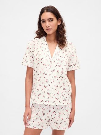 Pyjama-Hemd aus Popeline
