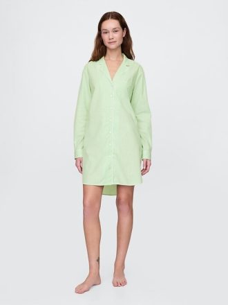 Pyjama-Hemdkleid aus Popeline