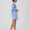 Pyjama-Hemdkleid aus Popeline Pyjama-Hemdkleid aus Popeline