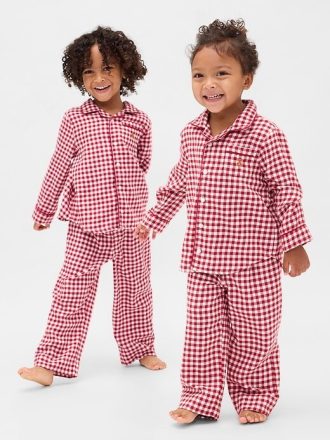 Pyjama-Set aus recyceltem Flanell für Babys und Kleinkinder Pyjama-Set aus recyceltem Flanell für Babys und Kleinkinder