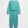 Pyjama-Set aus recyceltem Waffelmuster für Kinder Pyjama-Set aus recyceltem Waffelmuster für Kinder