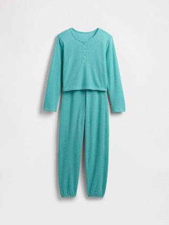 Pyjama-Set aus recyceltem Waffelmuster für Kinder