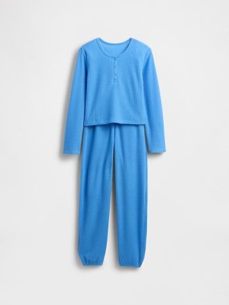 Pyjama-Set aus recyceltem Waffelmuster für Kinder