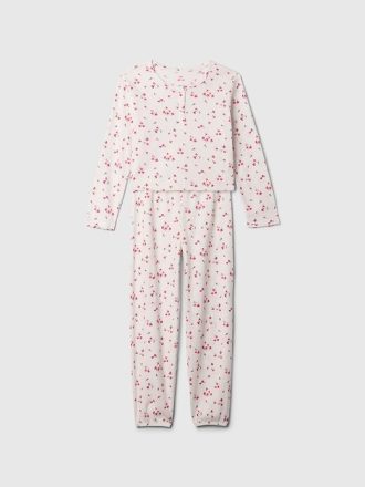 Pyjama-Set aus recyceltem Waffelmuster für Kinder