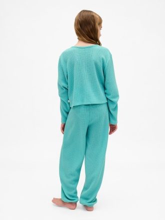Pyjama-Set aus recyceltem Waffelmuster für Kinder