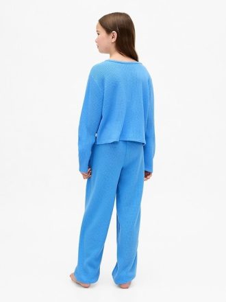 Pyjama-Set aus recyceltem Waffelmuster für Kinder