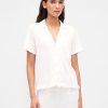 Pyjama-Shirt mit Rüschen
