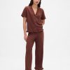 Pyjama-Shirt mit Rüschen
