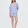 Pyjama-Shorts aus Leinenmischung Pyjama-Shorts aus Leinenmischung