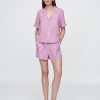 Pyjama-Shorts aus Leinenmischung Pyjama-Shorts aus Leinenmischung