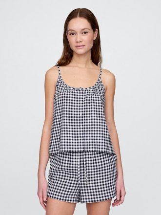 Pyjama-Shorts aus Leinenmischung
